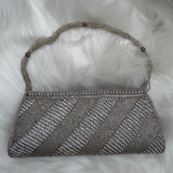 Prom Party Silver Clutch - Picture 2 of 4